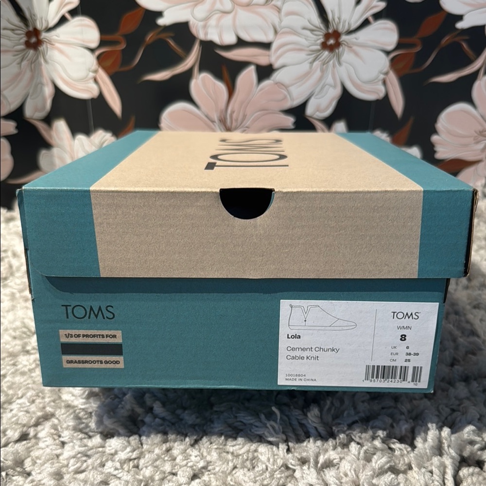 TOMS Cement Chunky Cable Knit Shoes